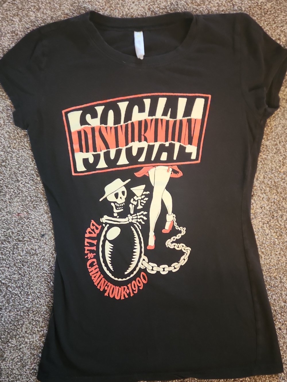 Social Distortion Ball & Chain Reprint Tee - Women's Small? Chest Approx 16 Inch